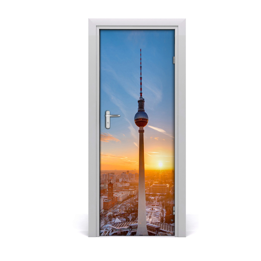 Fototapeta samoprzylepna drzwi Wieża telewizyjna panorama