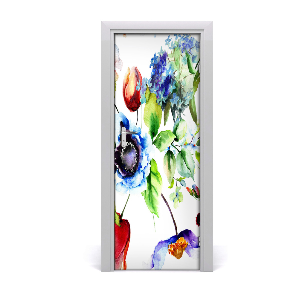 Okleina samoprzylepna na drzwi Polne kwiaty