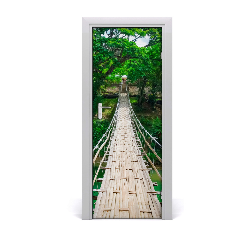 Naklejka na drzwi samoprzylepna Most las