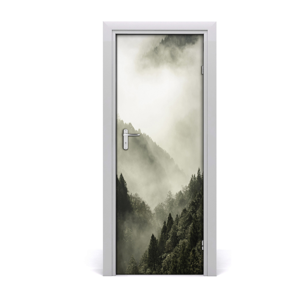 Naklejka fototapeta na drzwi Mgła nad wzgórzami