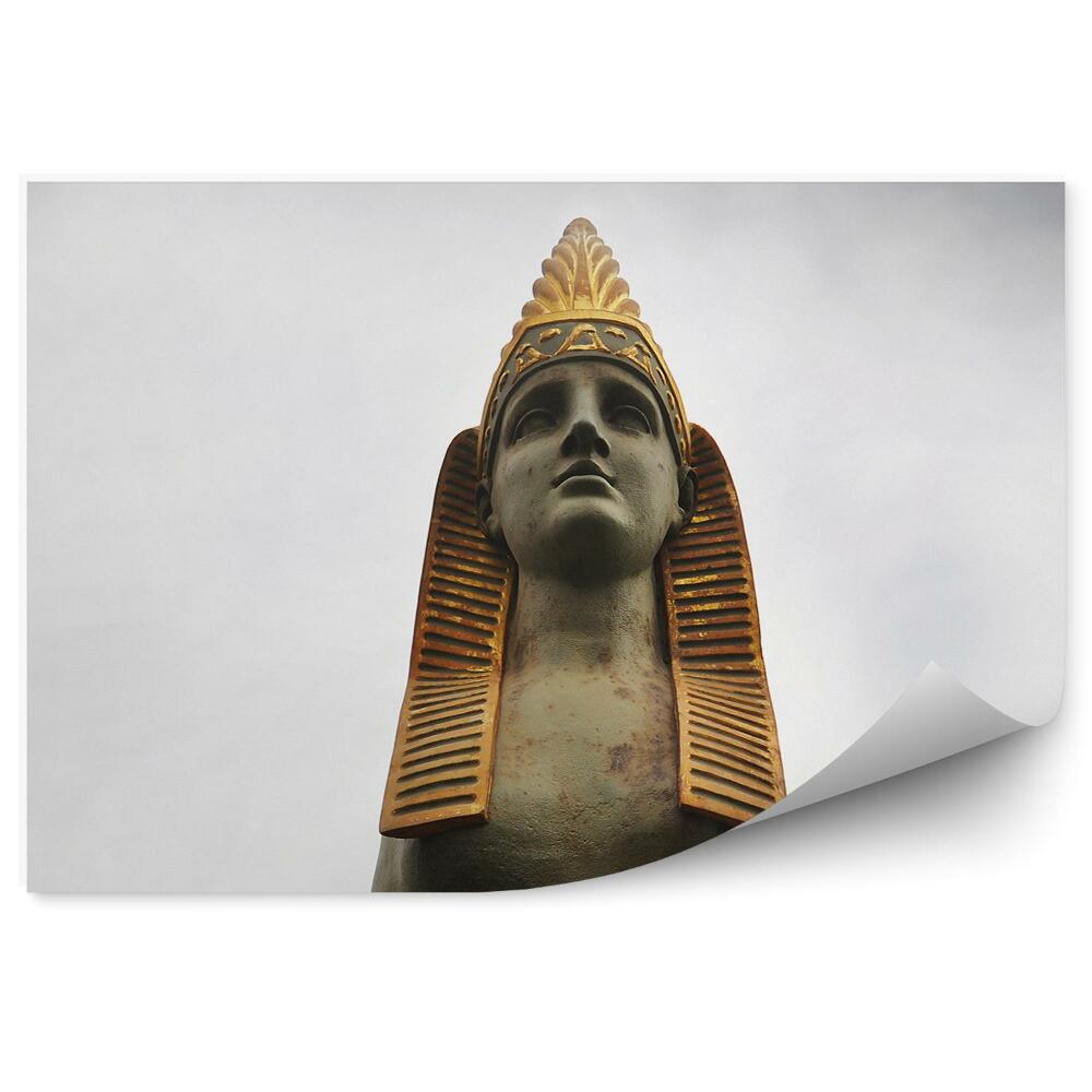 Okleina ścienna Starożytny egipski sfinks rzeźba złote elementy