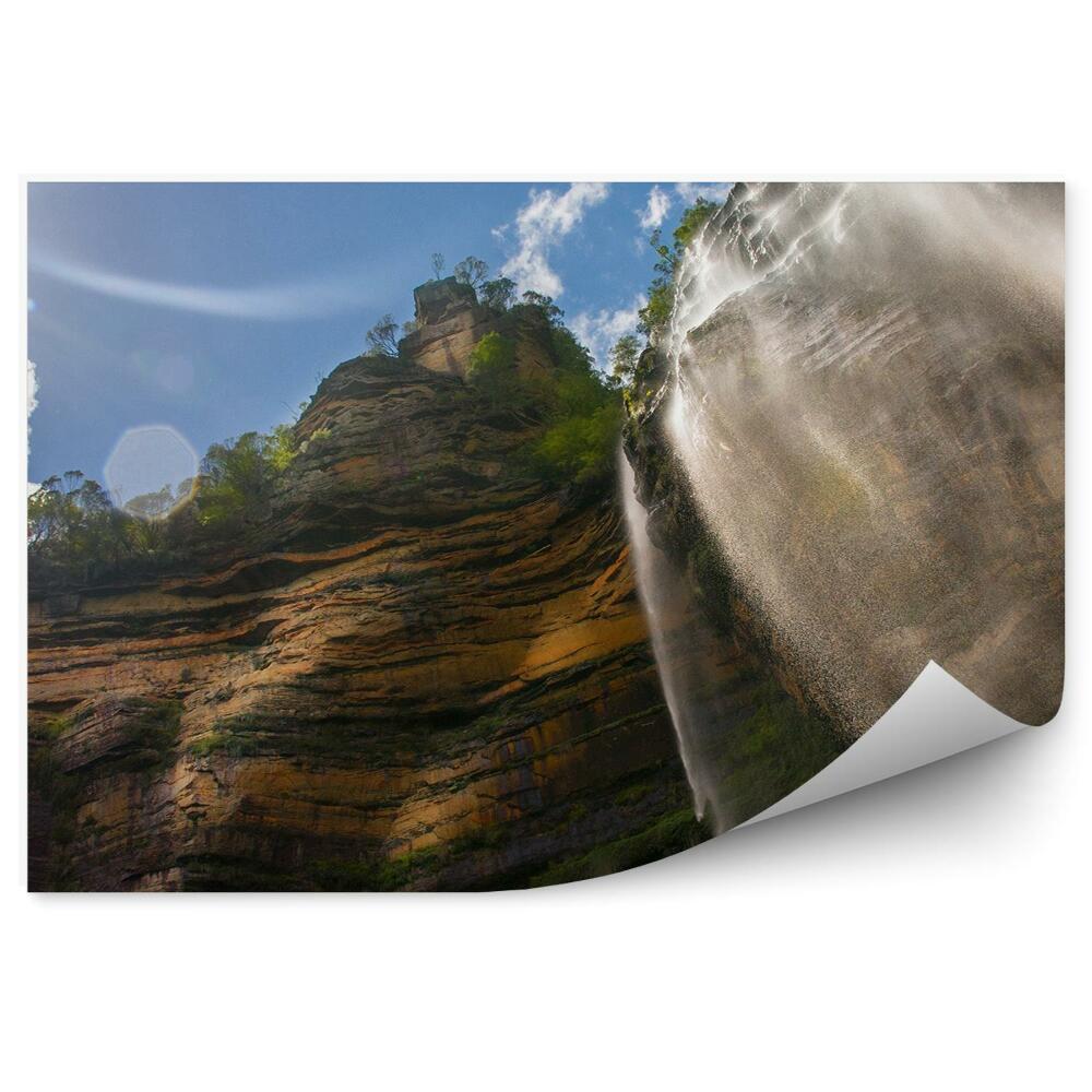 Okleina ścienna Góry Błękitne wodospad Australia skały