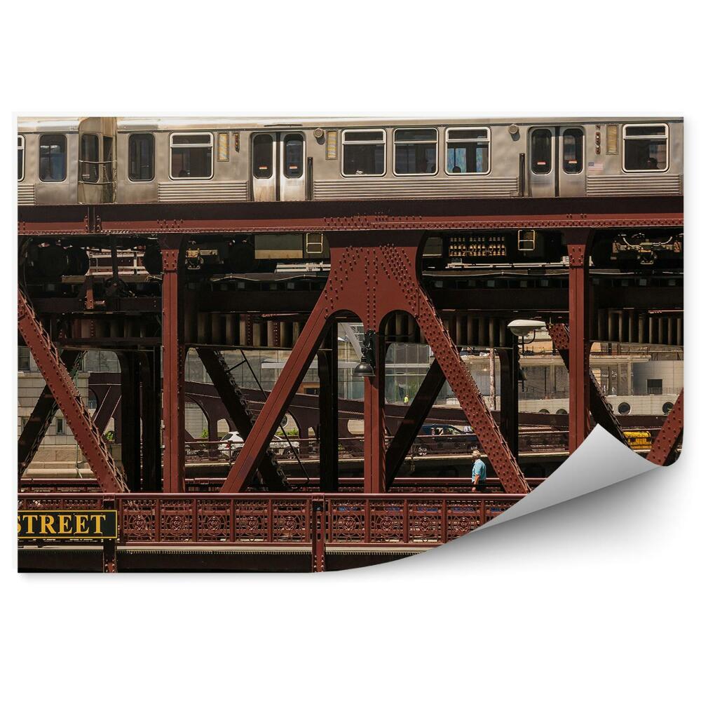 Fotopeta Chicago pociąg most ruch podróż
