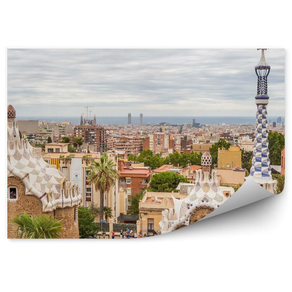 Okleina ścienna parku Guell Barcelona Hiszpania