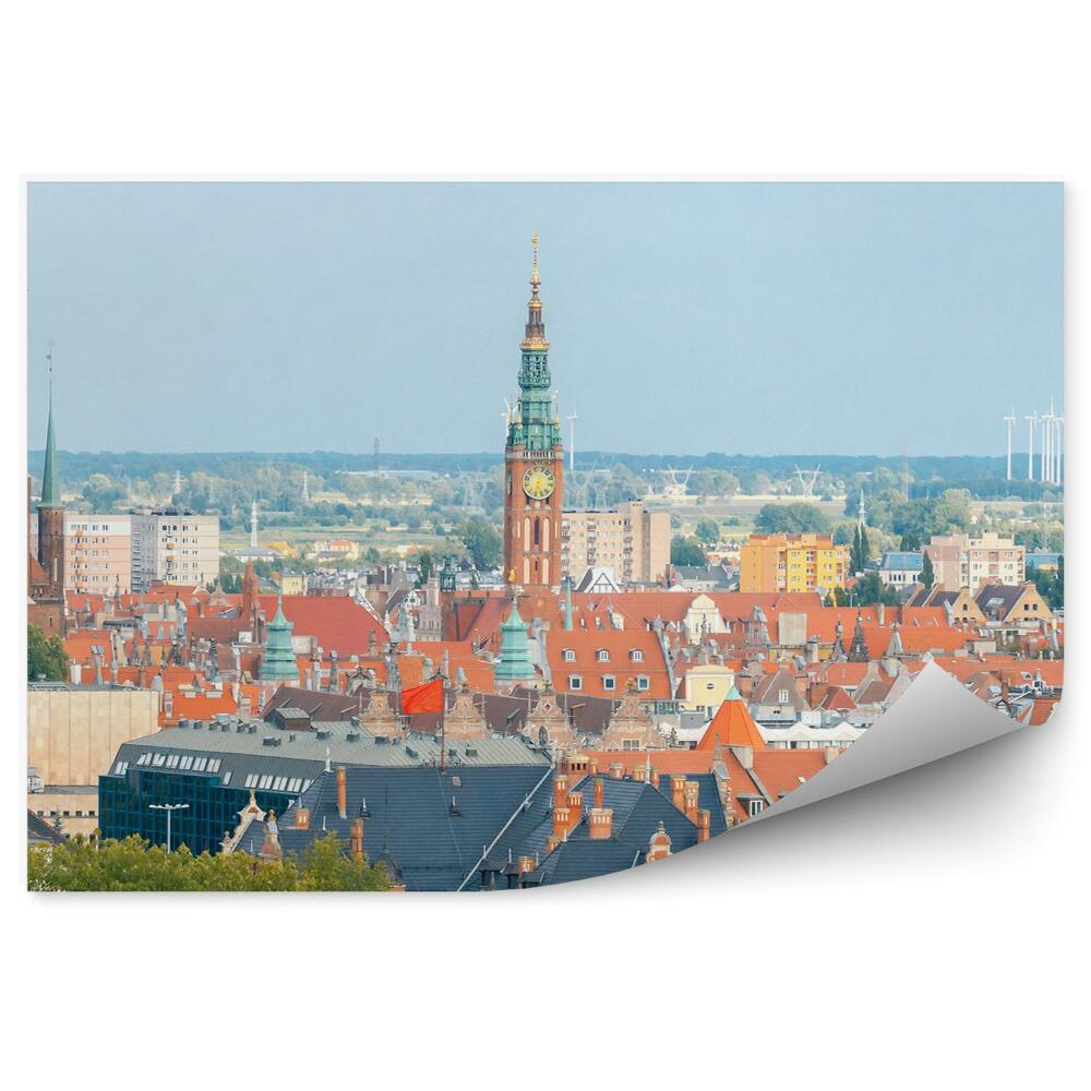 Okleina na ścianę widok z lotu ptaka Gdańsk