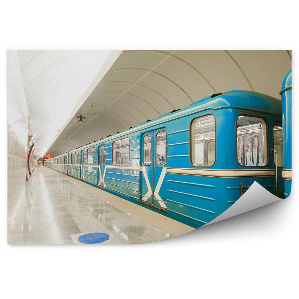 Fotopeta Stacja metra pociąg tunel