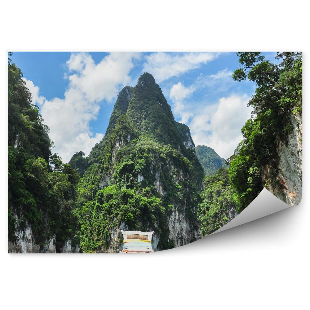 Fototapeta na ścianę Widok z łódki na kamienne klify Tajlandia