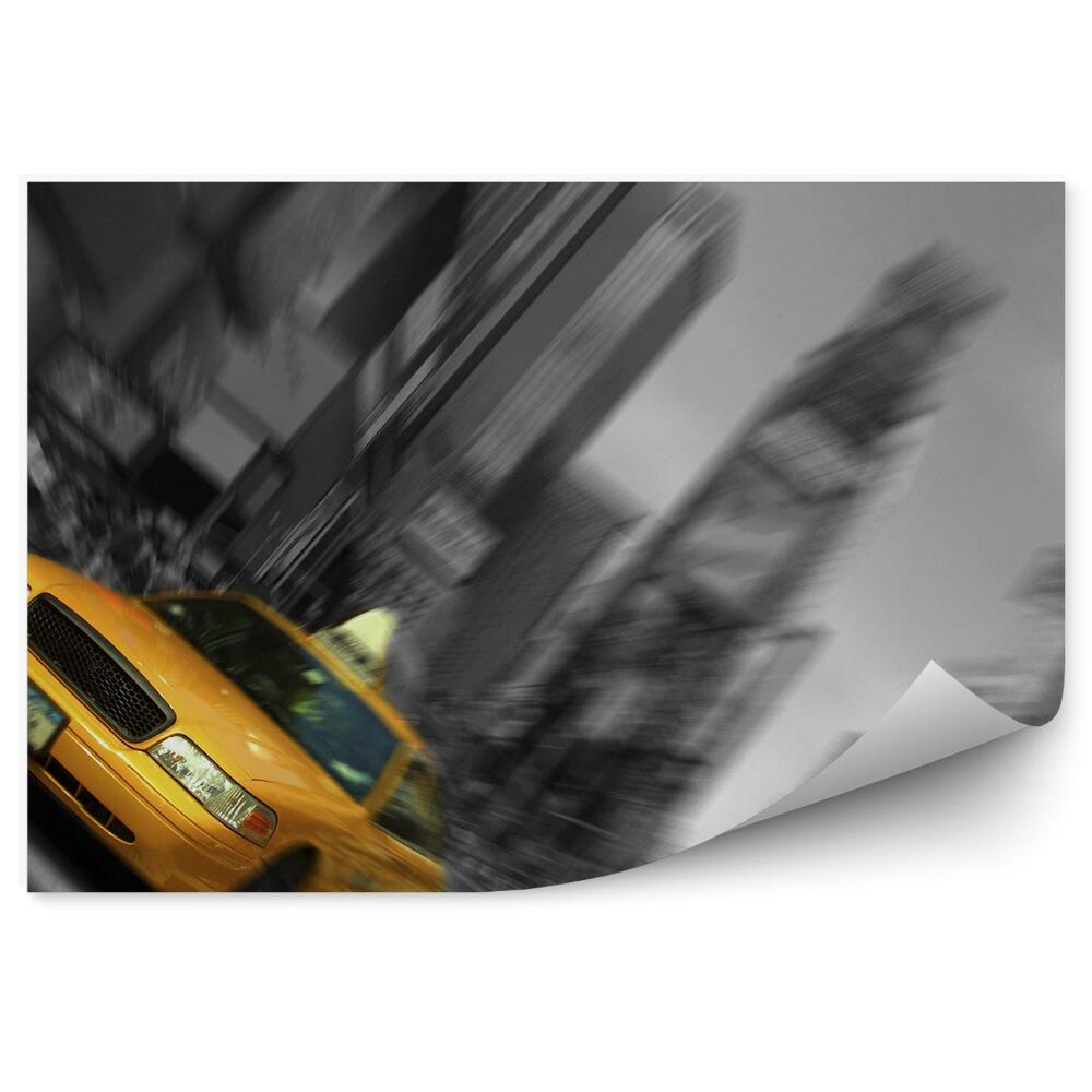 Fototapeta na ścianę Żółta taksówka rozmycie w ruchu