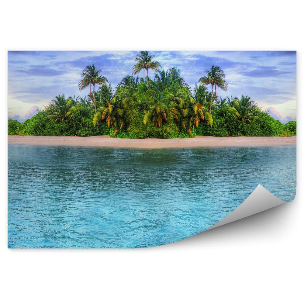 Fototapeta Tropikalne wyspy palmy błękitna woda