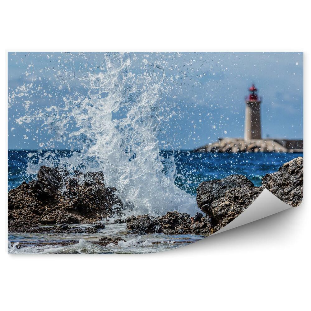 Fototapeta na ścianę Hiszpania morze fale latarnia morska