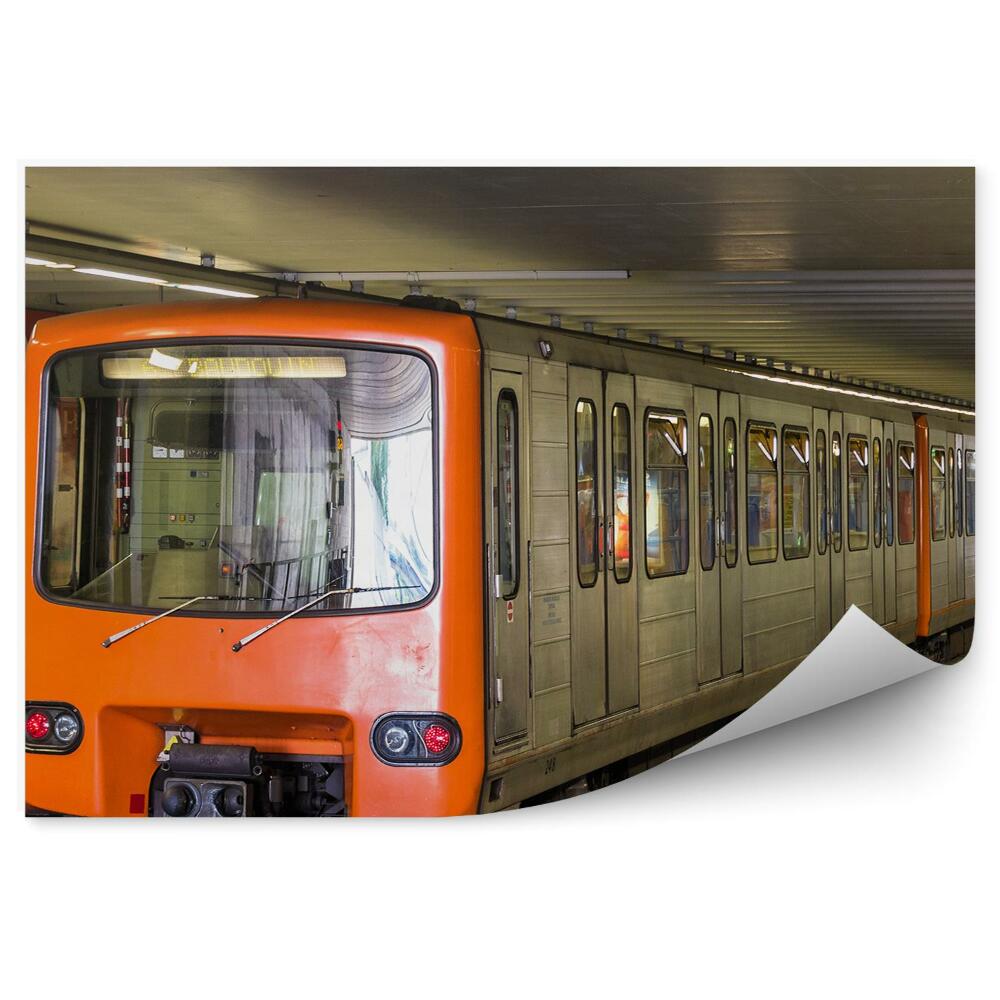 Fotopeta Pociąg metro bruksela transport komunikacja