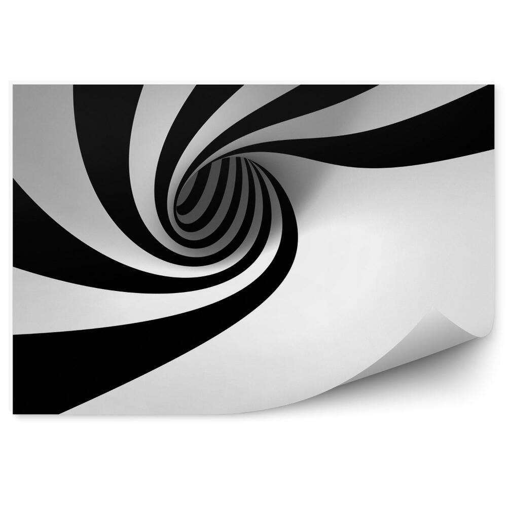 Fototapeta Czarno biała spirala 3d
