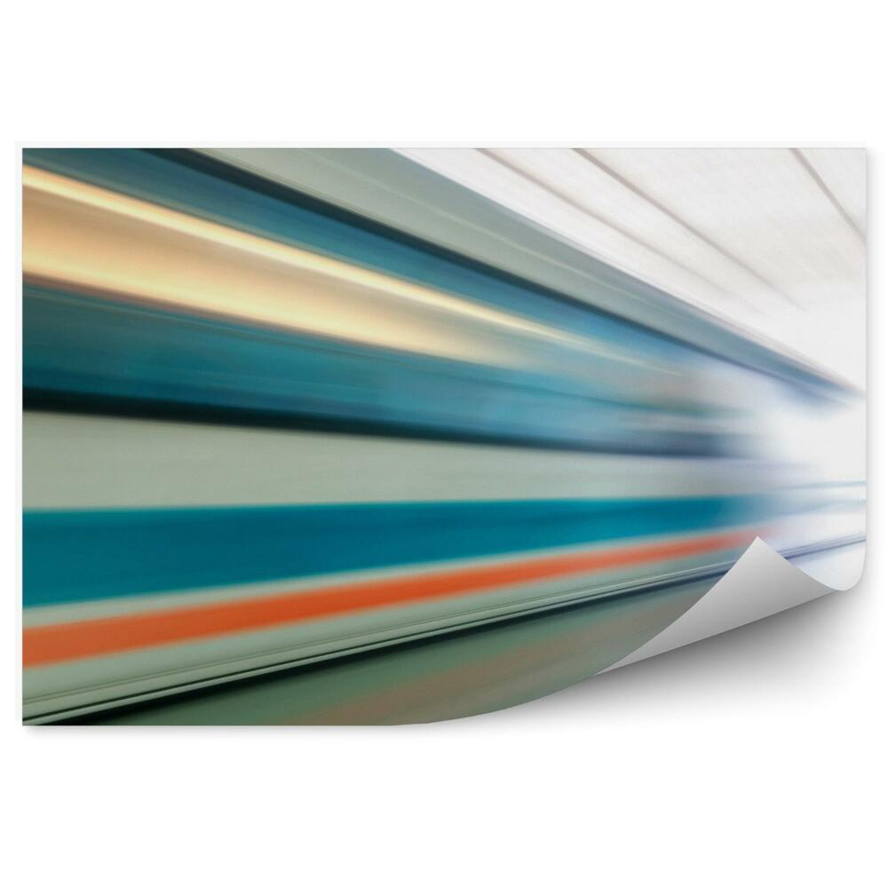 Fotopeta Szybki pociąg kolory ruch linie