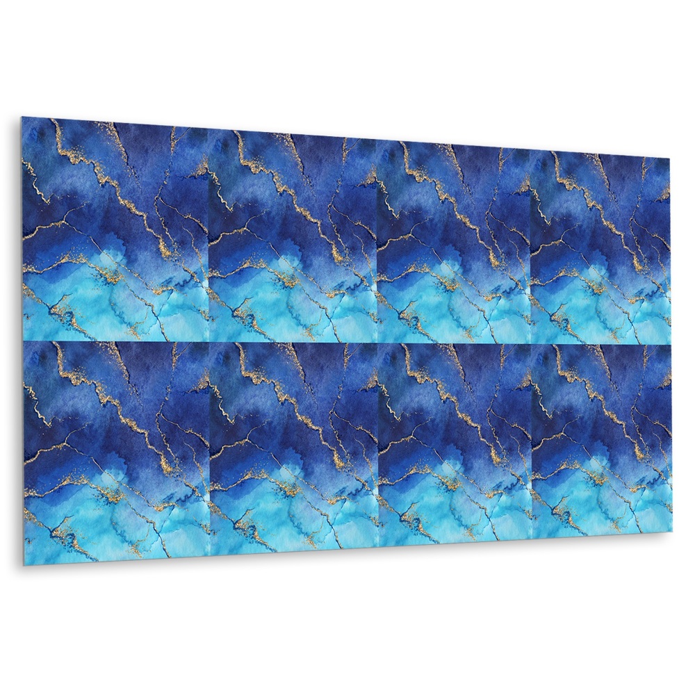 Panel ścienny samoprzylepny z motywem niebieskiego marmuru