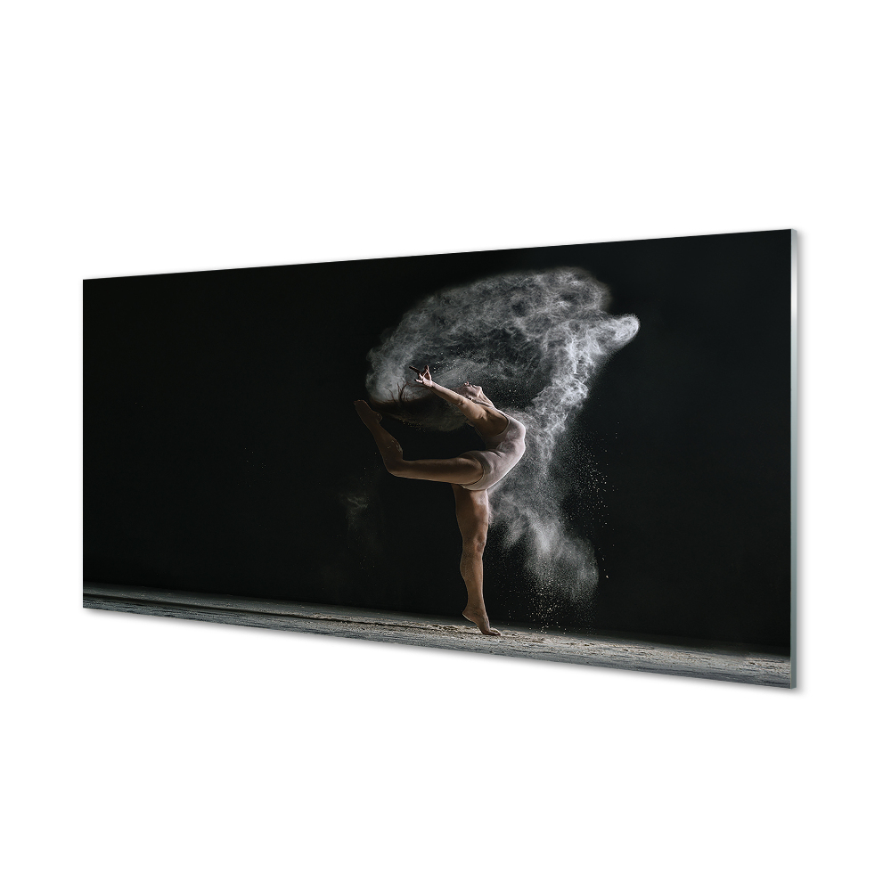 Obraz na szkle Kobieta taniec dym