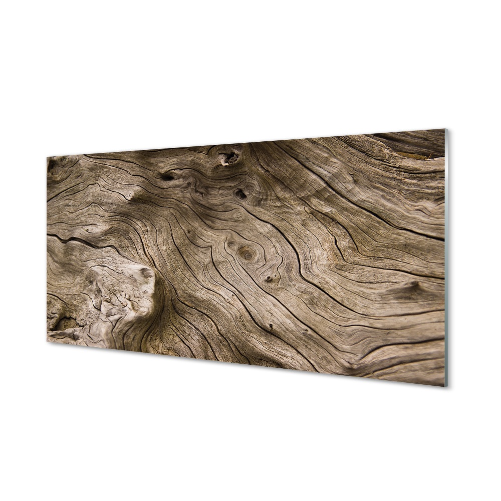 Obraz na szkle Drewno o charakterystycznej strukturze słojów