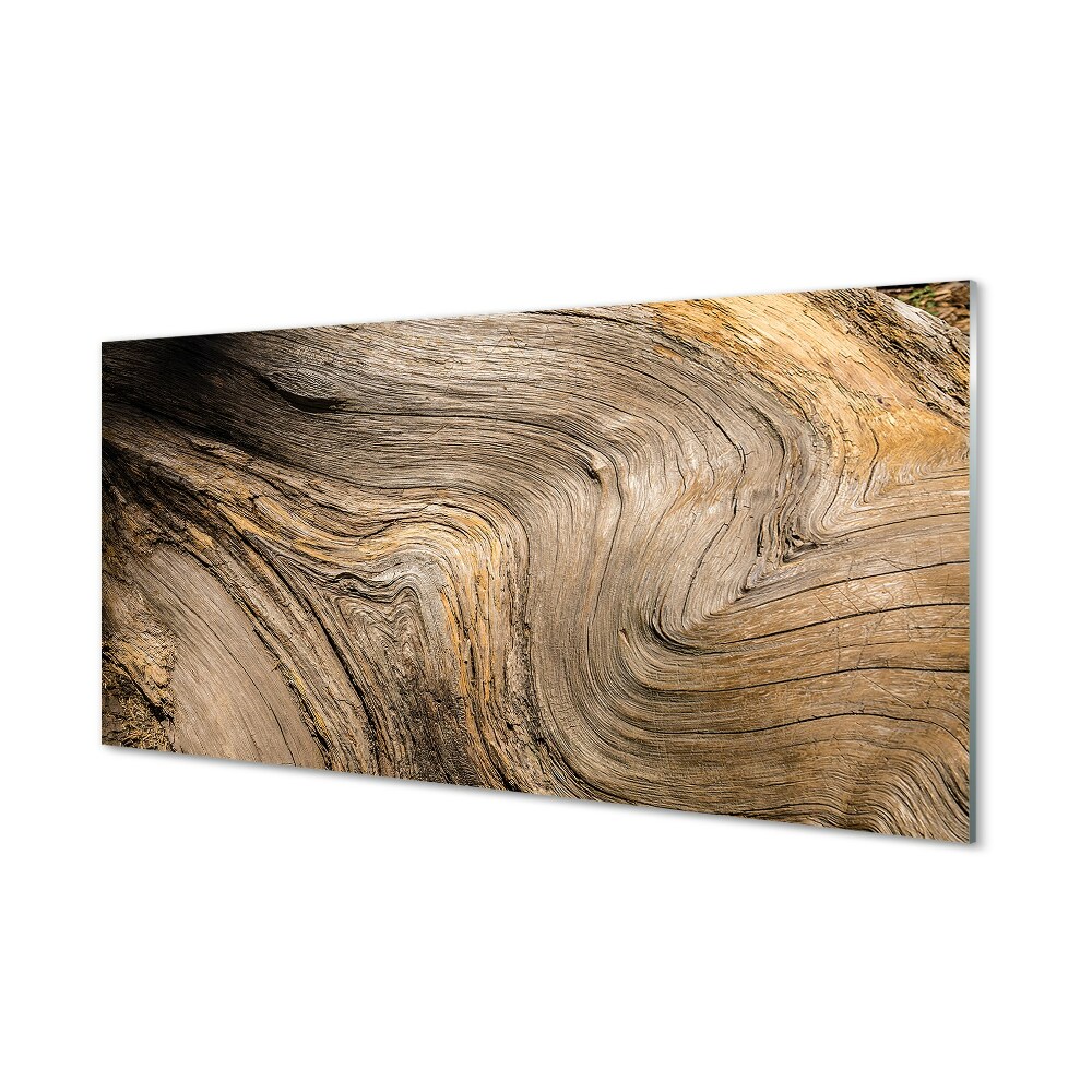 Obraz na szkle Drewno z widocznymi słojami