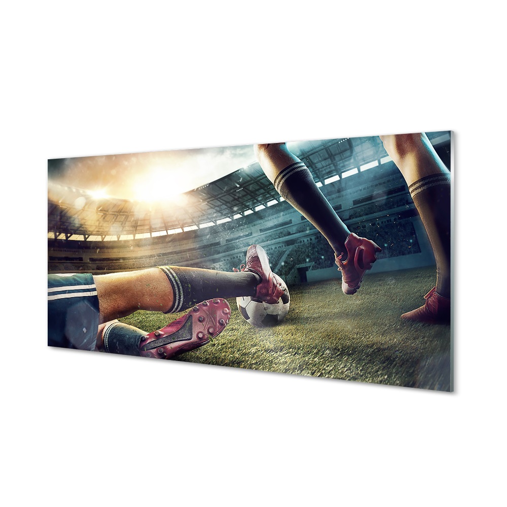 Obraz na szkle Korki piłka nogi stadion