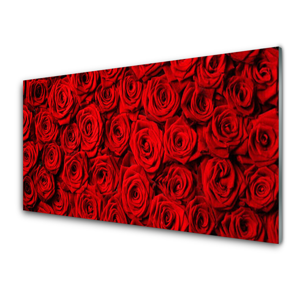 Obraz na Szkle Czerwone Róże Kwiaty