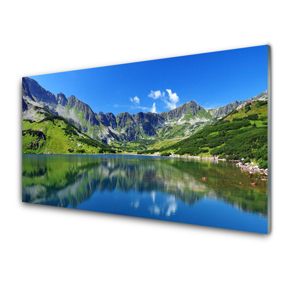 Obraz Szklany Piękny Pejzaż góry i jezioro