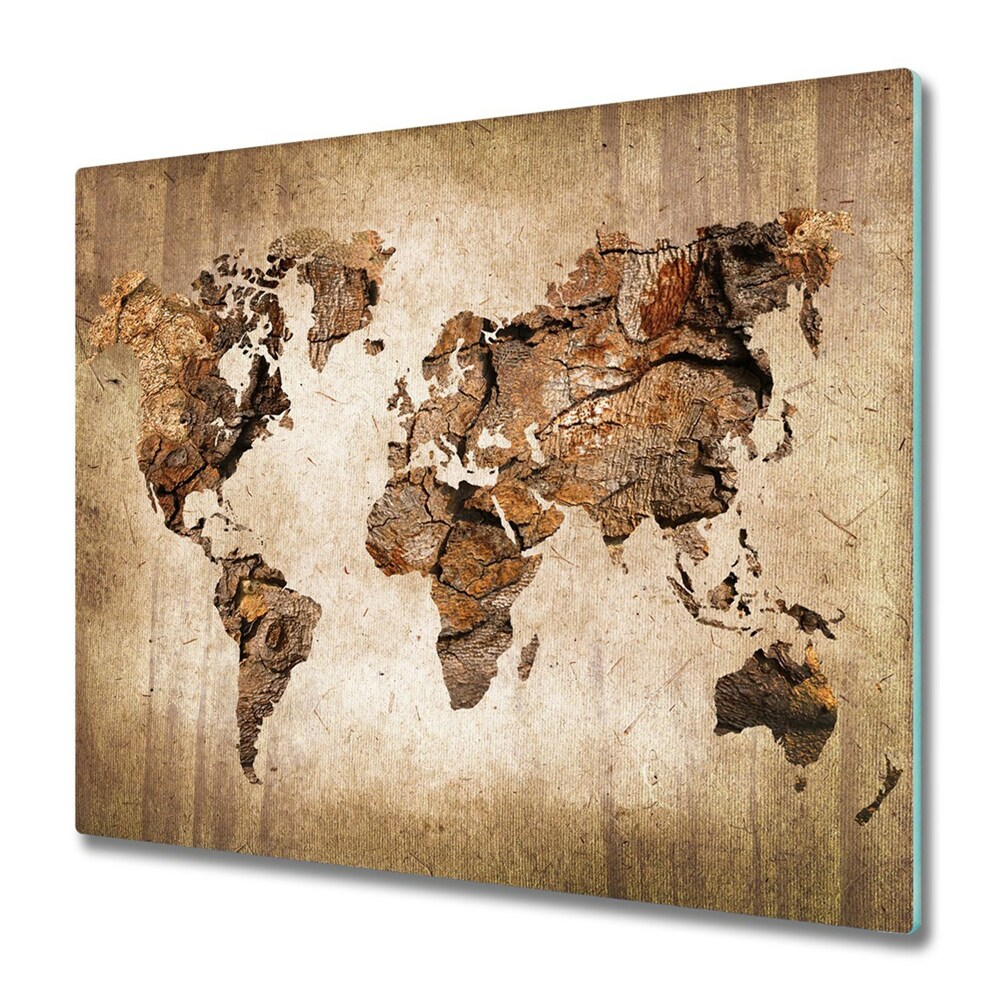 Deska kuchenna Mapa świata na desce