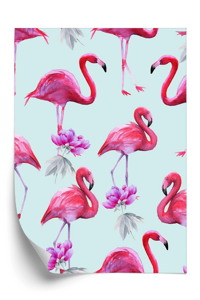 Tapeta Różowe flamingi
