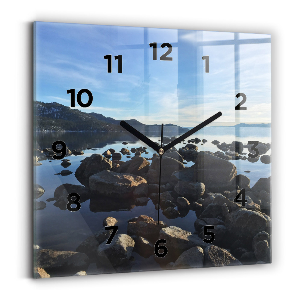 Zegar szklany 30x30 Widok na morze