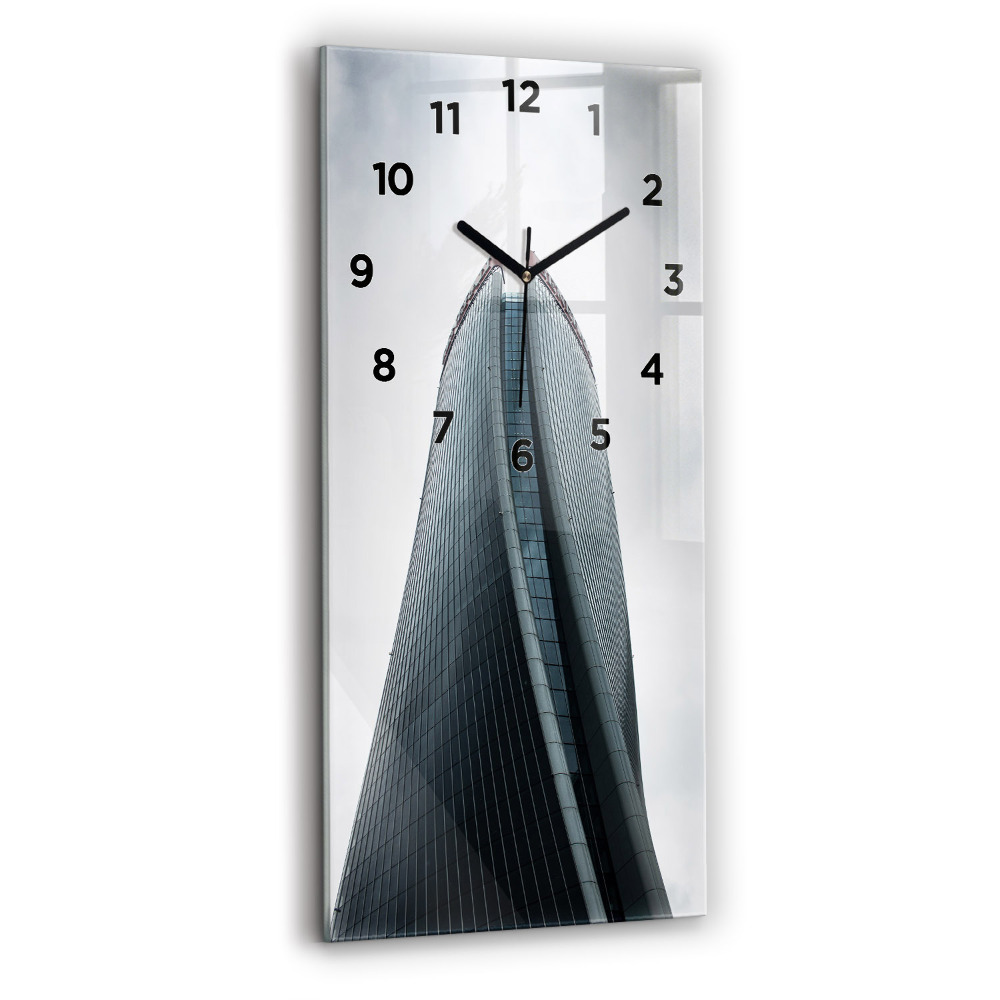 Zegar szklany 30x60 Wieżowiec w Mediolanie