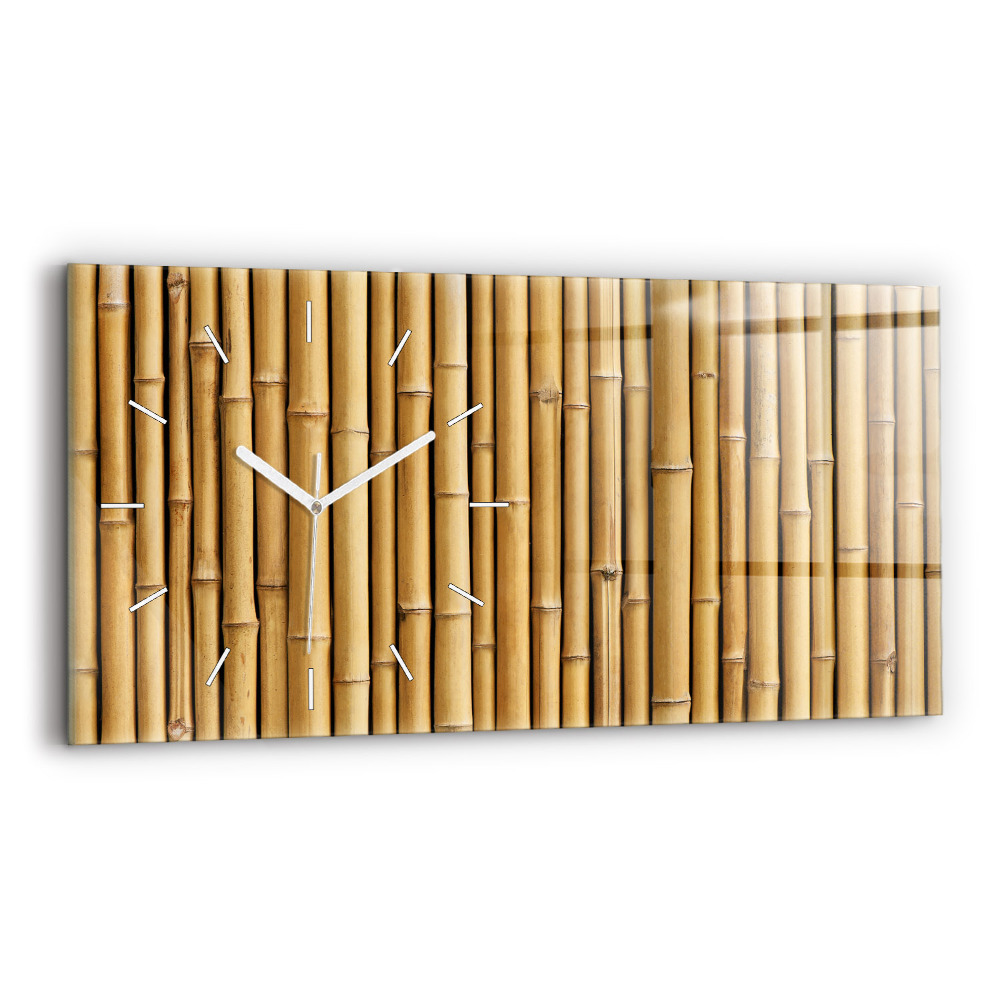 Zegar szklany 60x30 Bambusowe kije