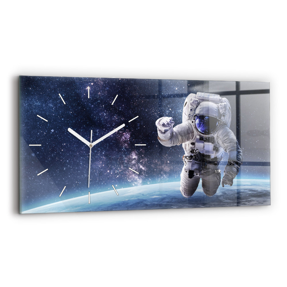 Zegar szklany 60x30 Astronauta