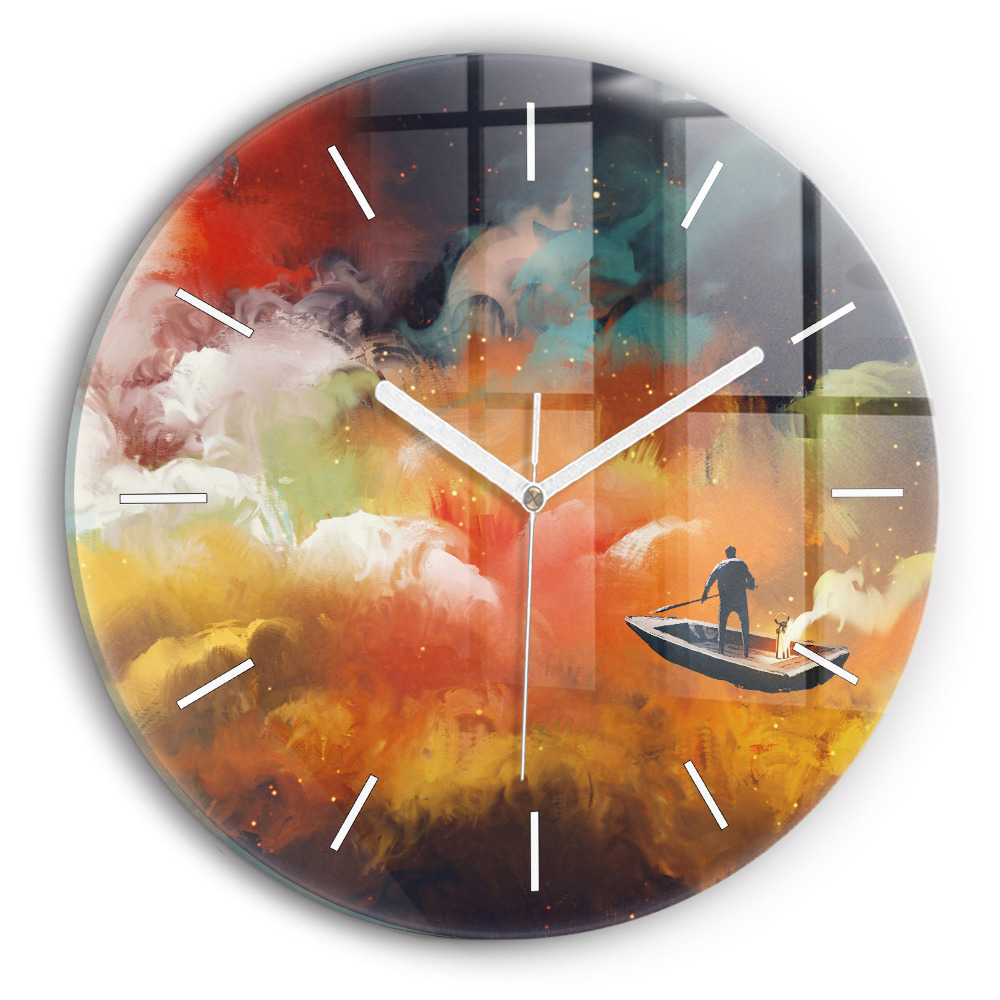 Zegar szklany fi30 Abstrakcyjny obraz