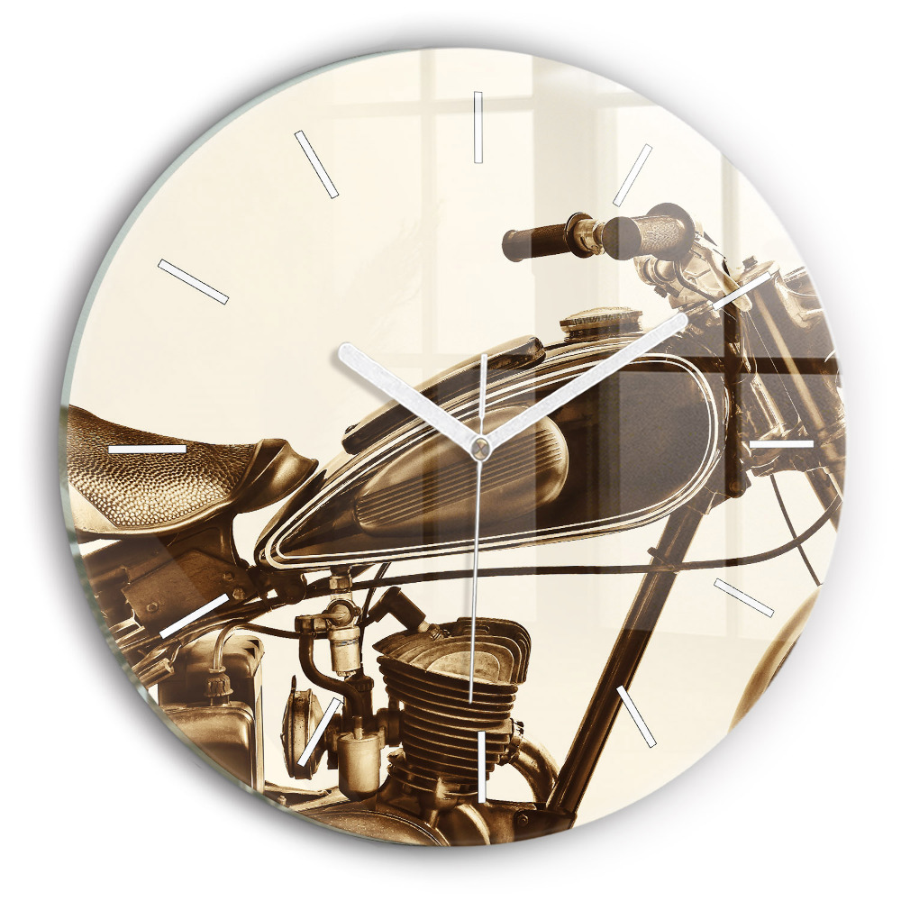 Zegar szklany fi30 Sepia motocykla Vintage