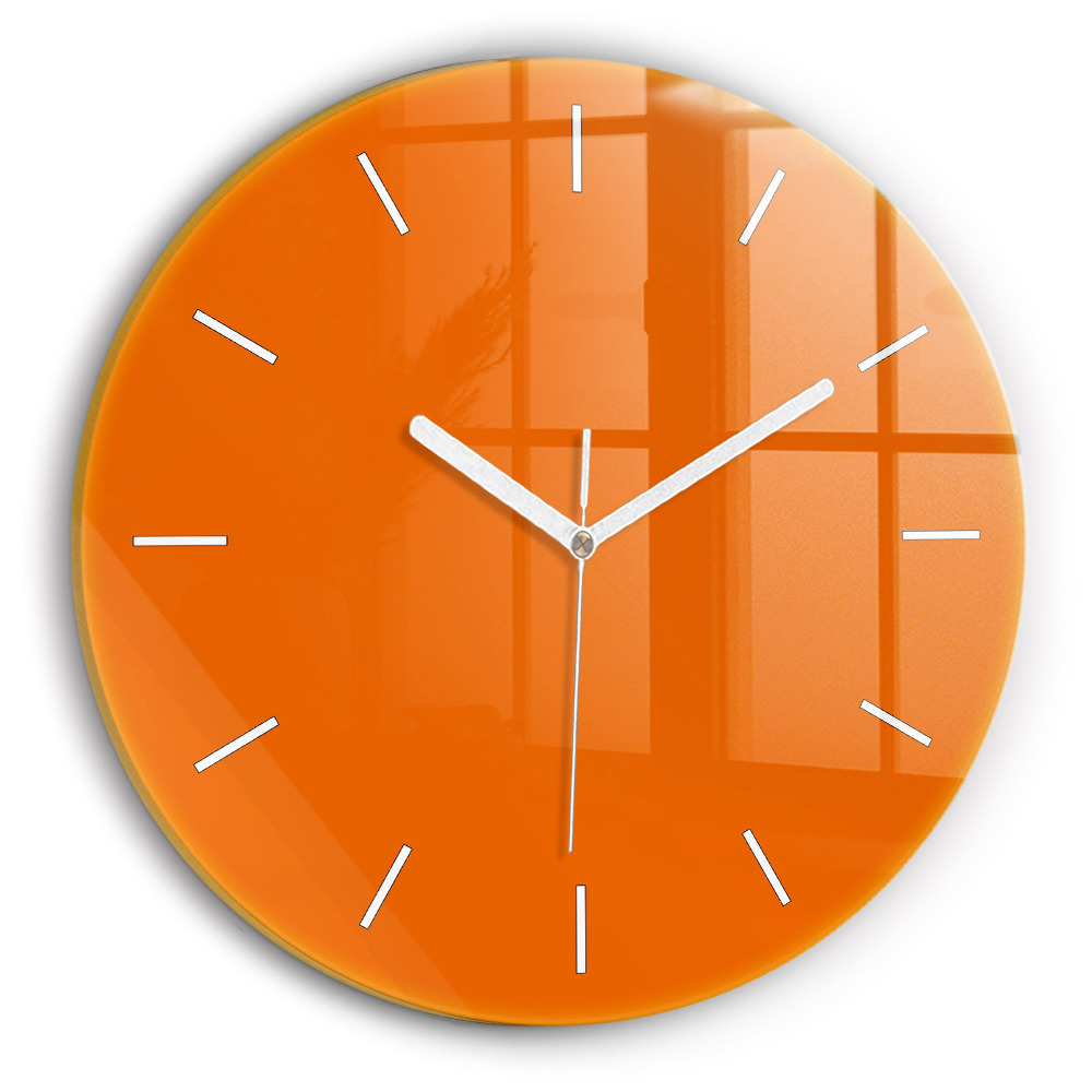 Zegar szklany fi30 Pomarańczowy