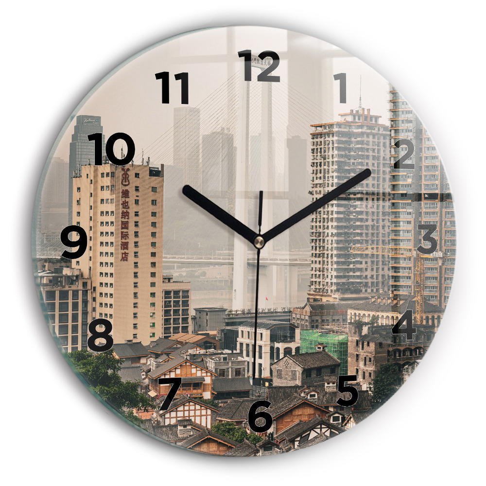 Zegar szklany fi30 Stare miasto w Chongqing