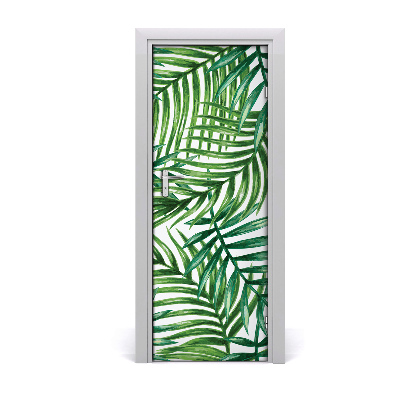 Okleina samoprzylepna na drzwi Liście palmy
