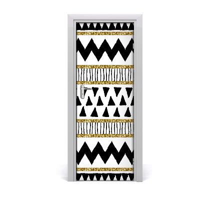 Naklejka fototapeta na drzwi Tło w etniczne wzorki
