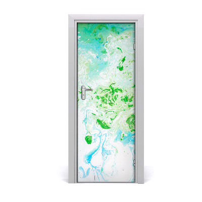 Naklejka samoprzylepna na drzwi Zielone plamy