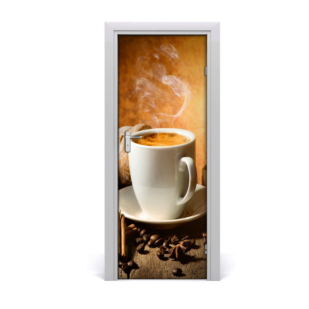 Okleina samoprzylepna na drzwi Aromatyczna kawa