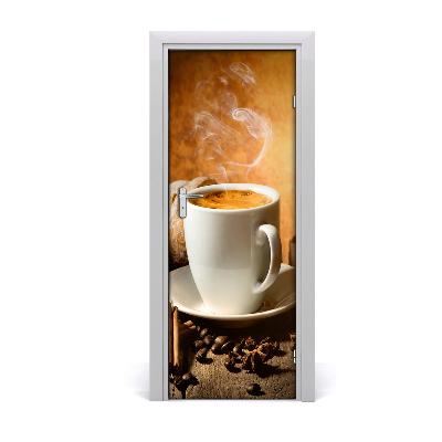 Okleina samoprzylepna na drzwi Aromatyczna kawa