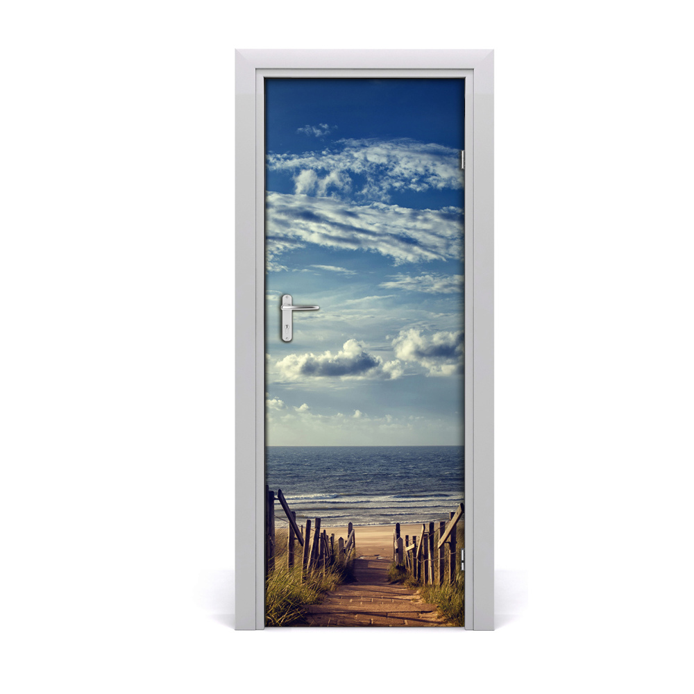 Naklejka na drzwi samoprzylepna Wejście na plażę