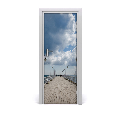 Naklejka na drzwi samoprzylepna Molo morze