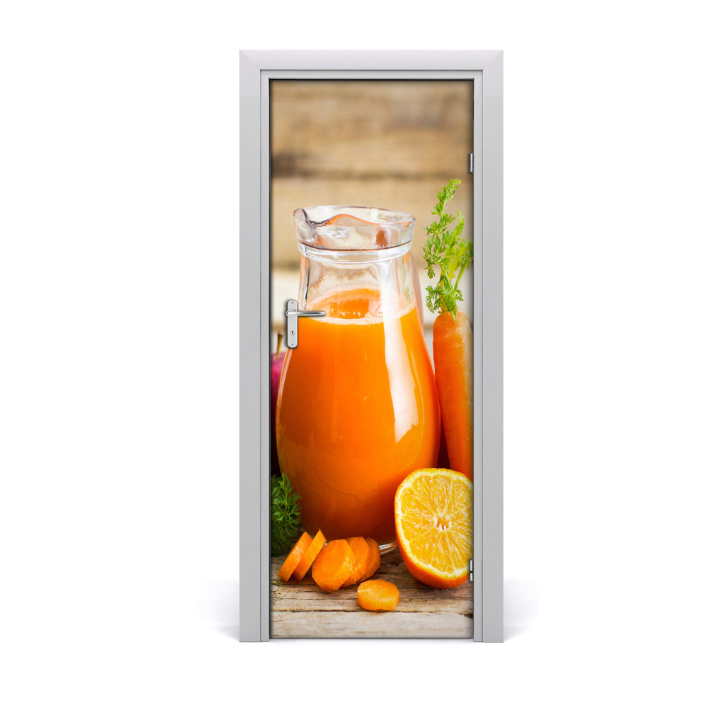Naklejka na drzwi samoprzylepna Pomarańczowy sok