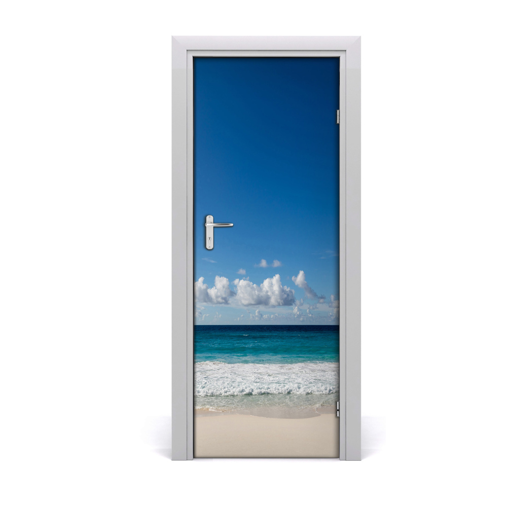 Naklejka na drzwi samoprzylepna Ocean plaża