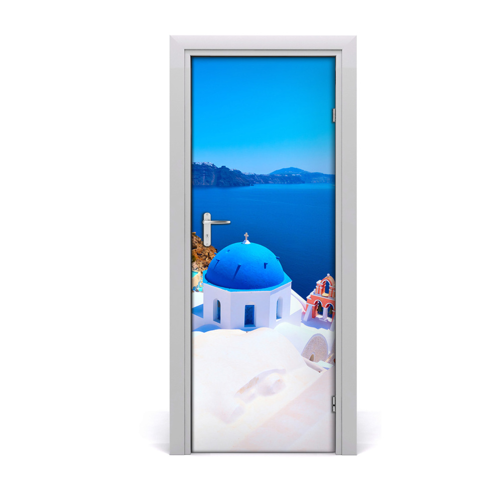 Fototapeta samoprzylepna na drzwi Santorini widok na morze