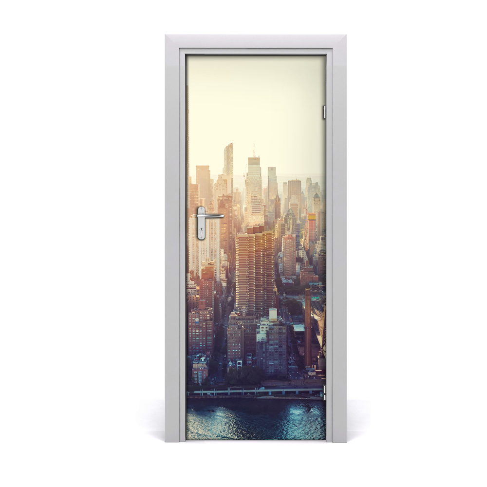 Fototapeta samoprzylepna drzwi Nowy Jork lot ptaka panorama