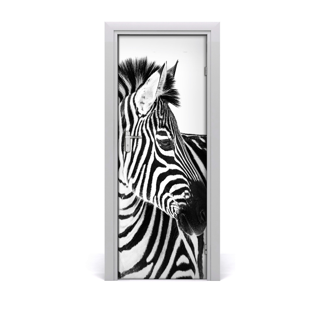 Naklejka samoprzylepna na drzwi Zebra