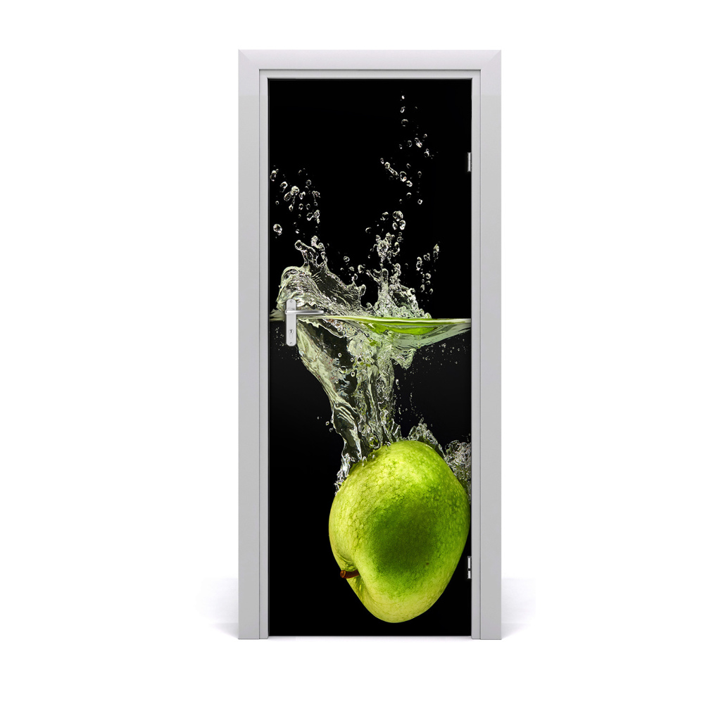 Naklejka na drzwi samoprzylepna Jabłko woda