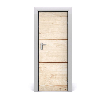 Naklejka fototapeta na drzwi Drewniane jasne deski tło