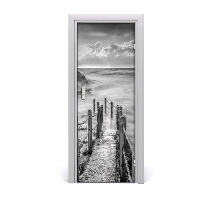 Naklejka na drzwi samoprzylepna Ścieżka mgła chmury