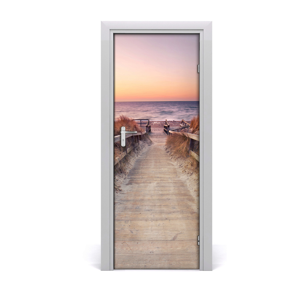 Naklejka na drzwi samoprzylepna Plaża ocean ścieżka